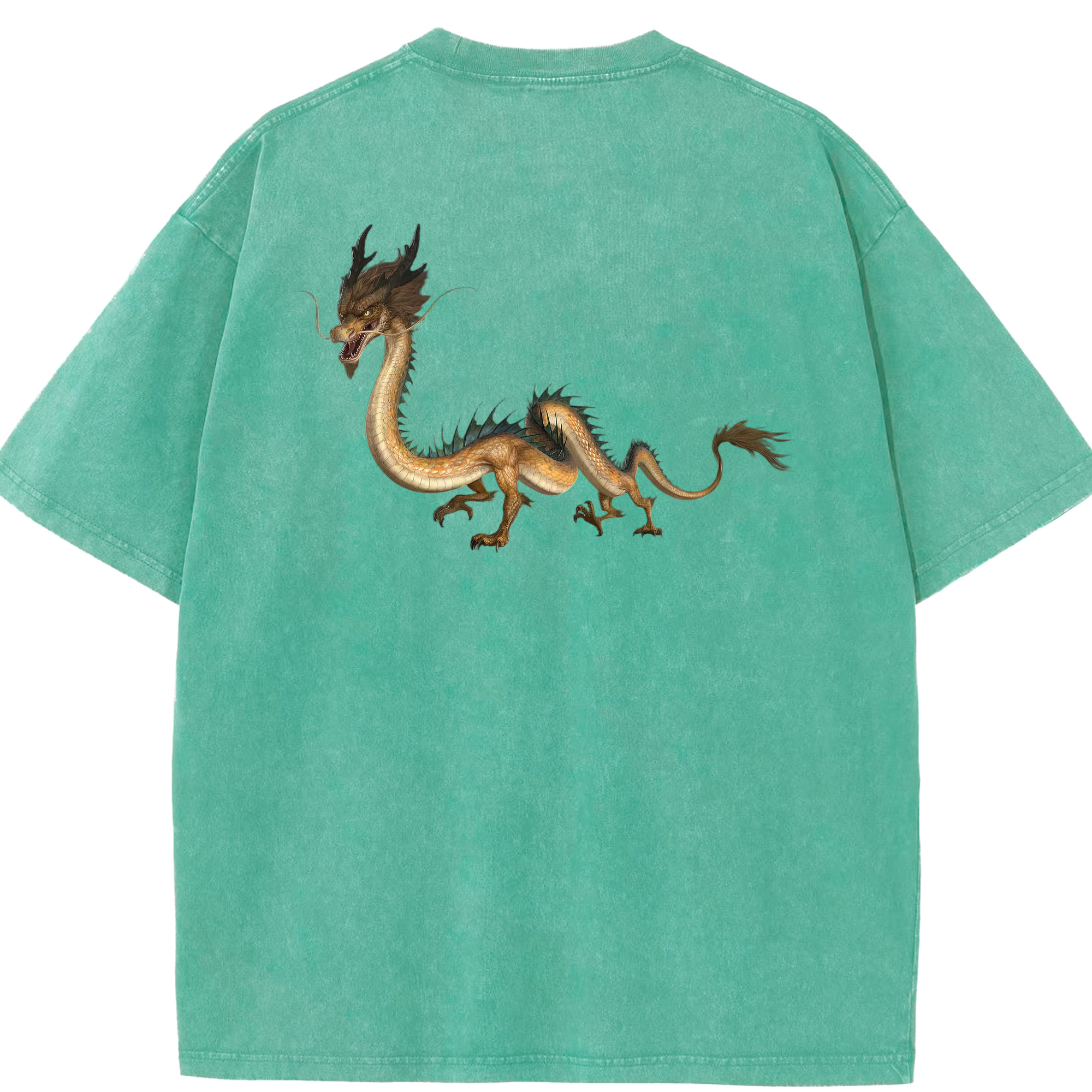 （画像用） Ne Zha 2 ナタ 魔童の大暴れ 綿100% ヴィンテージ風 半袖Tシャツ（背面プリント）